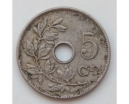 Бельгия 5 сантимов 1921 Belgie
