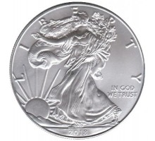 США 1 доллар 2018 Шагающая Свобода серебро