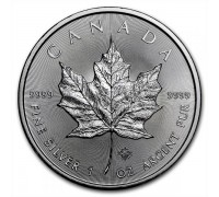 Канада 5 долларов 2020. Кленовый лист. Серебро