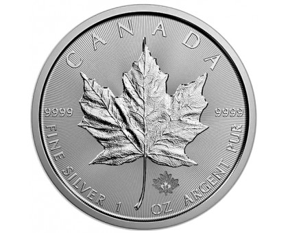 Канада 5 долларов 2019. Кленовый лист. Серебро