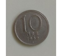 Швеция 10 эре 1949 серебро