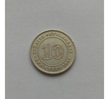 Стрейтс Сеттлементс 10 центов 1927 серебро