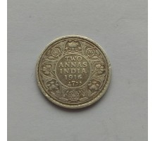 Индия 2 анна 1916 серебро
