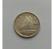 Канада 10 центов 1943 серебро