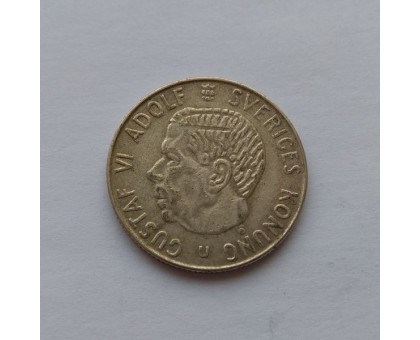 Швеция 1 крона 1964 серебро
