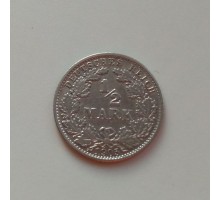 Германия 1/2 марки 1905 J серебро