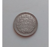 Нидерланды 10 центов 1935 серебро