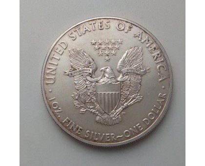 США 1 доллар 2015. Шагающая свобода серебро