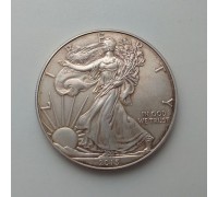 США 1 доллар 2015. Шагающая свобода серебро
