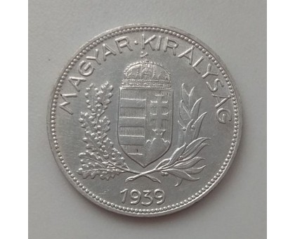 Венгрия 1 пенго 1939. Серебро