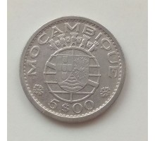 Мозамбик 5 эскудо 1960 серебро