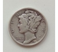 США 10 центов 1942 серебро