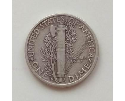 США 10 центов 1942 серебро