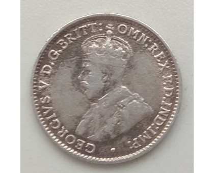Австралия 3 пенса 1922 серебро