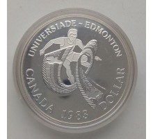 Канада 1 доллар 1983. XII Универсиада в Эдмонтоне серебро