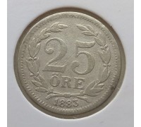 Швеция 25 эре 1883. Серебро