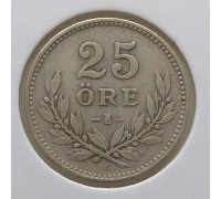 Швеция 25 эре 1929. Серебро