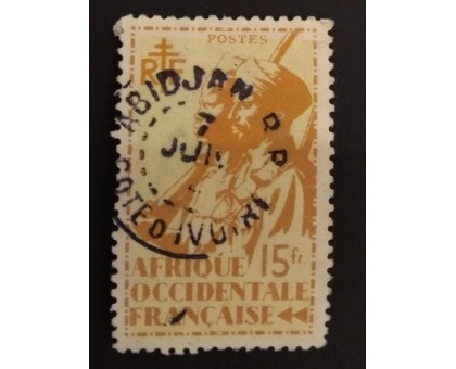 Французская Западная Африка 15 франков (0342)