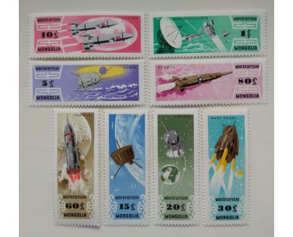 Монголия 1964. Освоение Космоса. Набор 8 шт (371)