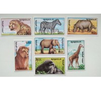 Монголия 1991. Животные Африки. Набор 7 шт (420)