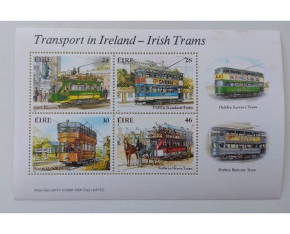 Ирландия блок марок 1987. ЖД-транспорт (Б083)